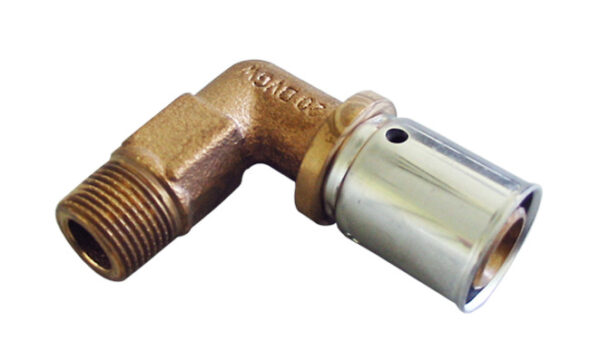 COUDE A SERTIR 20x2,5mm x3/8" MALE